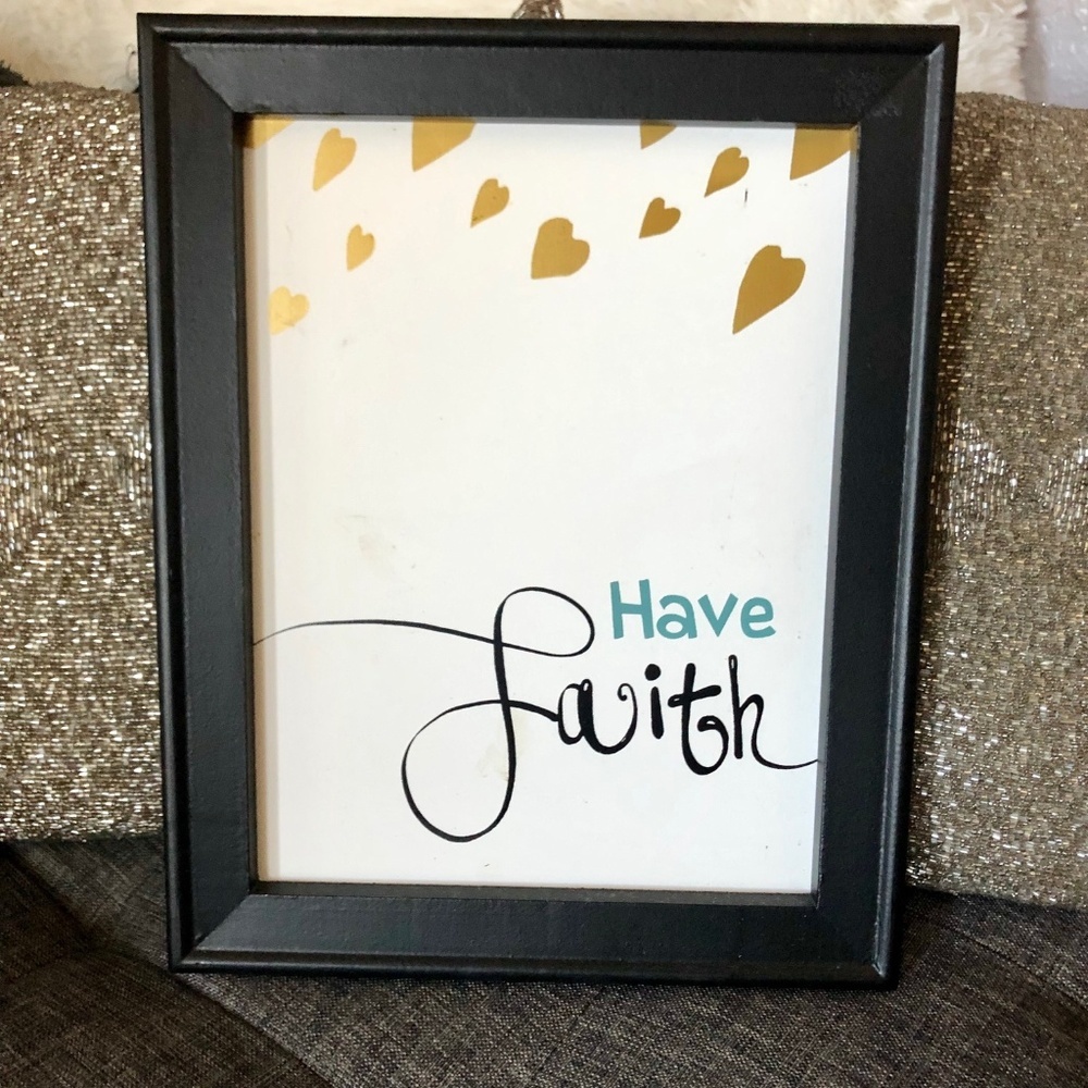 "Have Faith" wooden wall picture